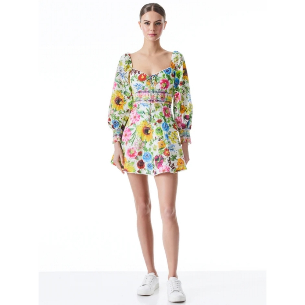 NWOT Alice + Olivia Crawford Sweetheart Minidress